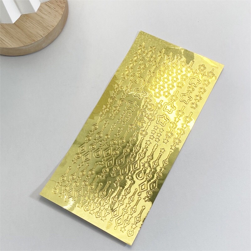 Miếng dán sticker trang trí toploader, sổ, thiệp hình ngôi sao, bướm, mặt trăng