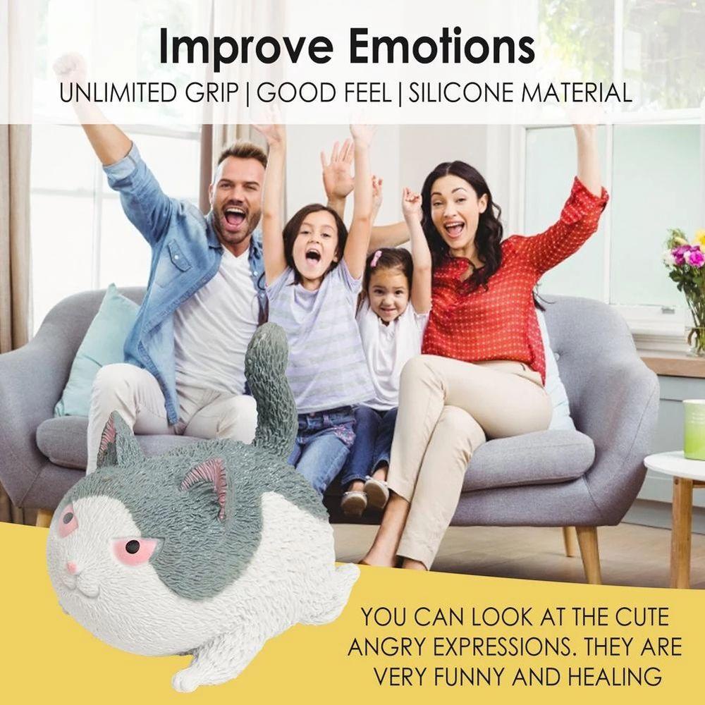 Đồ Chơi Xốp Squishy Giảm Stress Hình Mèo Giận Dữ Dễ Thương Cho Bé
