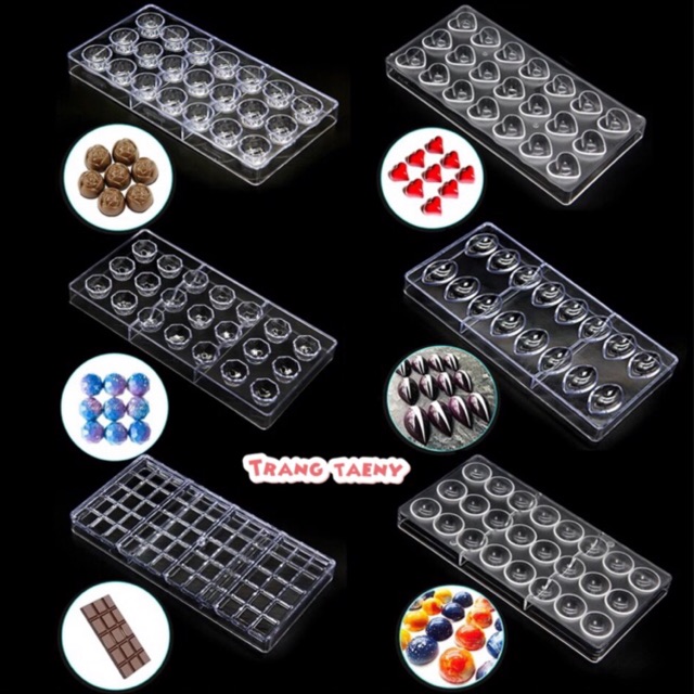 Khuôn nhựa làm socola Bonbon / Chocolate Moulds (kéo ảnh sau để xem sp)