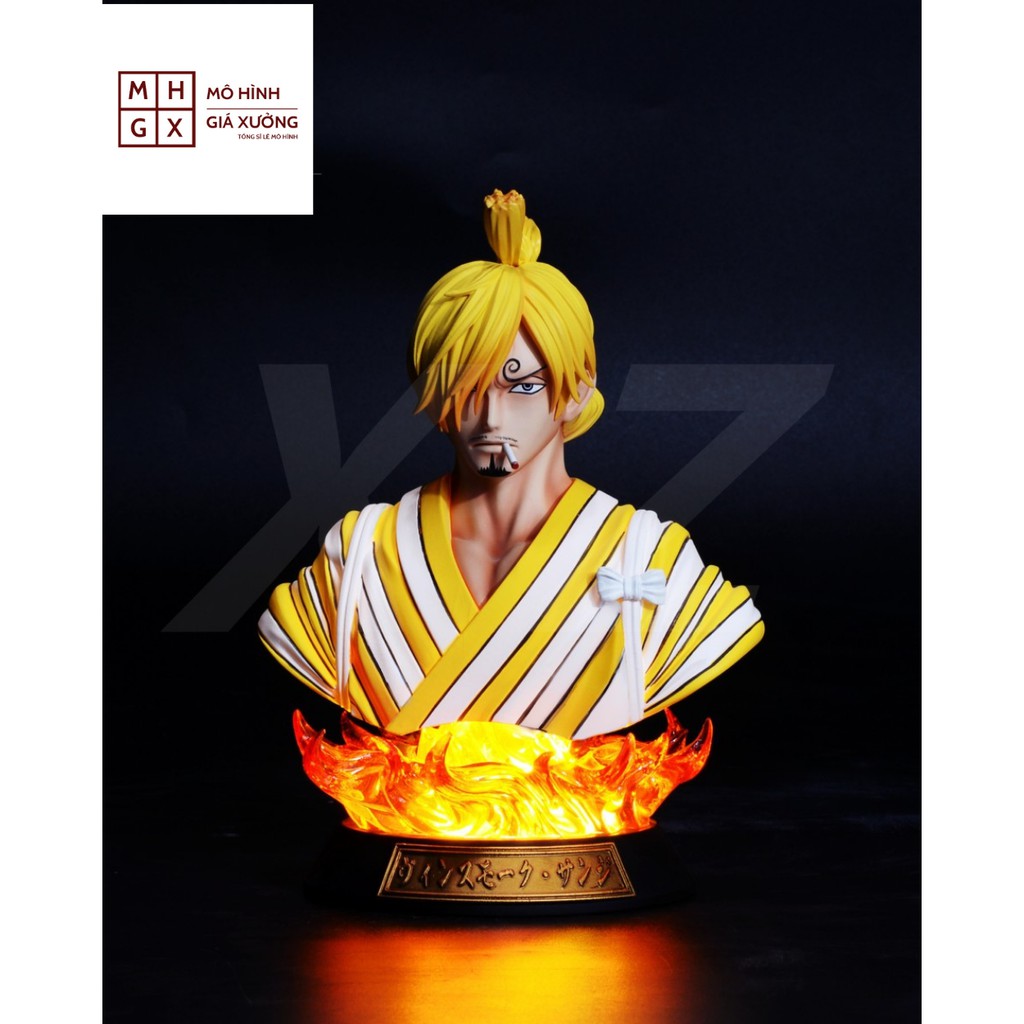 Mô hình One Piece Sanji Tượng Bán Thân + có Led RGB siêu đẹp , cao 17cm , figure anime one piece , mô hình giá xưởng