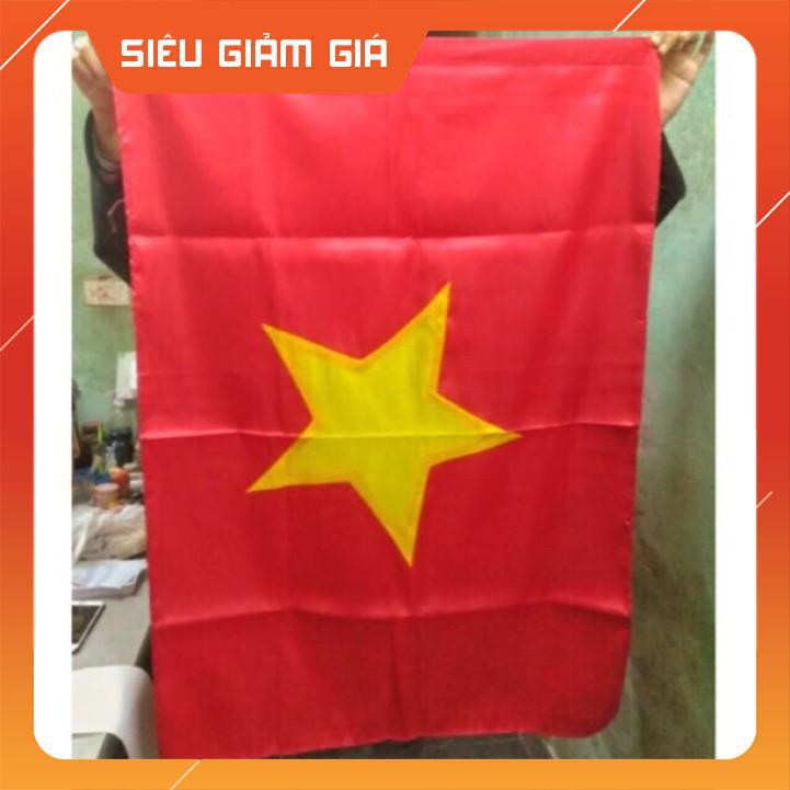 Cờ tổ quốc sa tanh bóng kích thước 70X90CM - khách sỉ ib