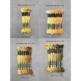 Set chỉ thêu Airo tone Vàng