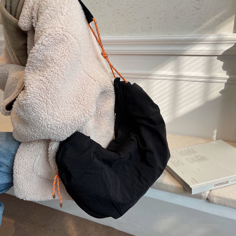 Túi Đeo Vai Mềm Mại Màu Trơn Thời Trang Mùa Đông Chất Lượng Cao Có 7 Kiểu Tùy Chọn