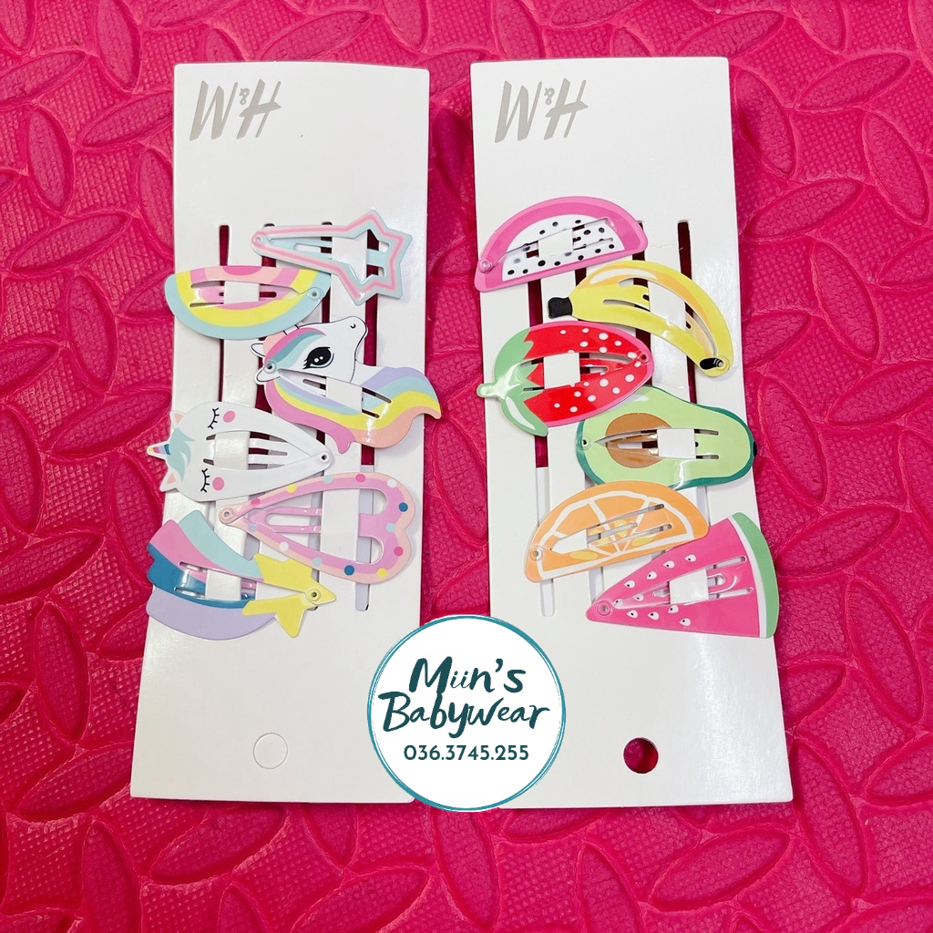 6 kẹp tóc bấm cho bé gái HM US