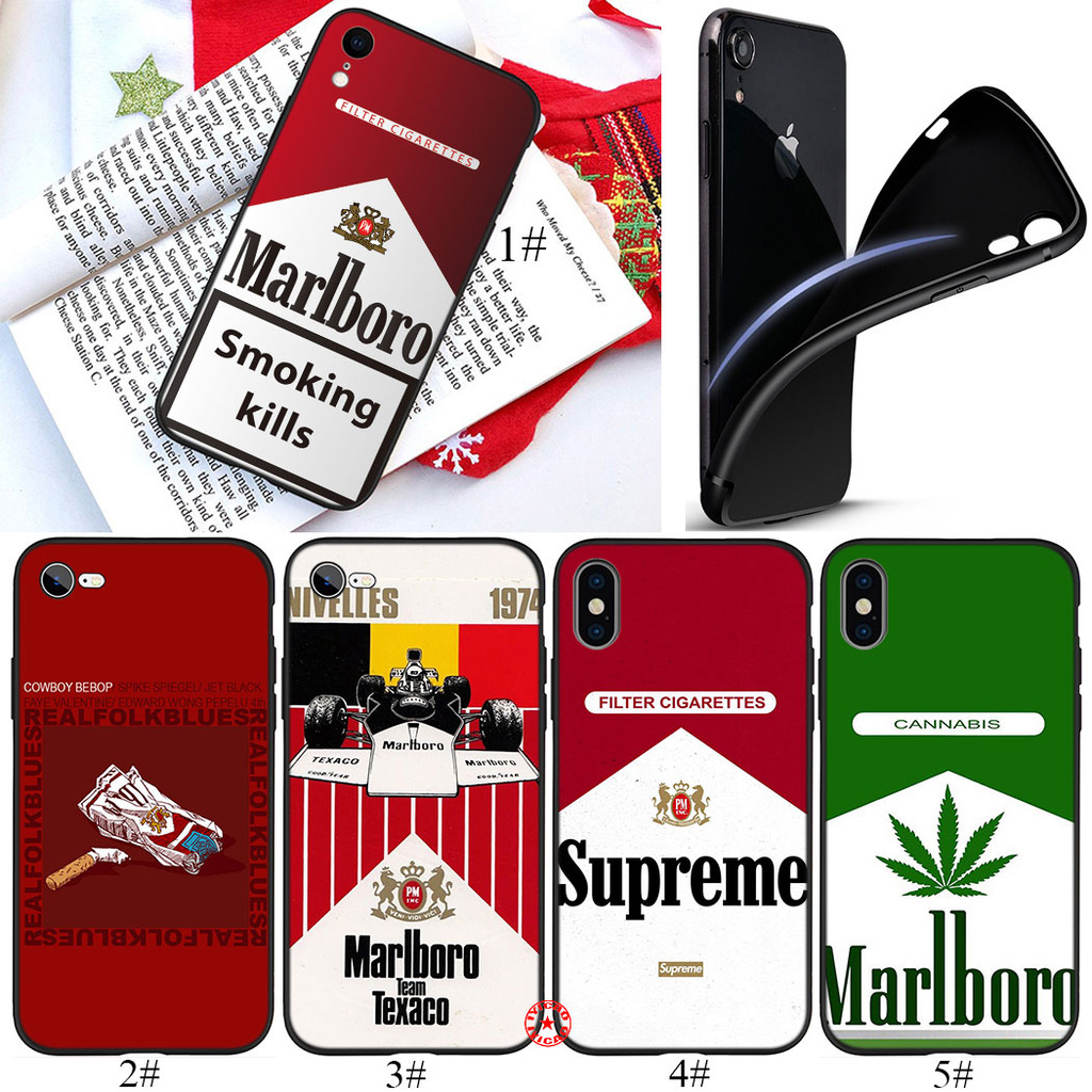 Ốp Điện Thoại Silicon Mềm Họa Tiết Marlboro 92lo Cho Iphone 5 5s 6 6s 7 8 Plus Xs Max Xr 10 X