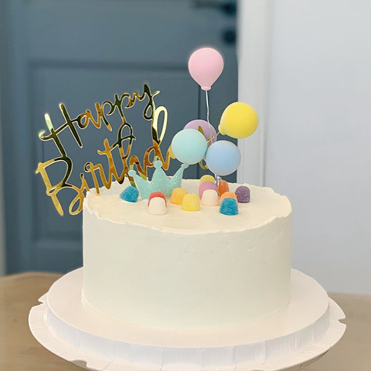 Set 5/8 Bóng Bay Nhiều Màu Sắc Dễ Thương Dùng Trang Trí Bánh Sinh Nhật
