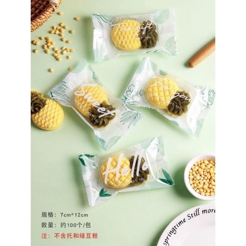 set 100c túi đựng bánh dứa 7*12cm
