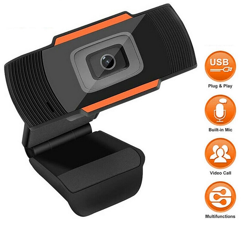 Webcam Máy Tính Có Mic 720P chân kẹp dùng Học Online Qua ZOOM, Trực Tuyến - Hội Họp - Gọi Video Hình Ảnh Sắc Nét