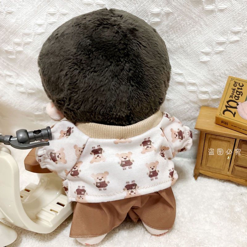 Spot 20cm baby clothes boyfriend style bear jacket three-piece set of 20cm cotton dolls change accessories