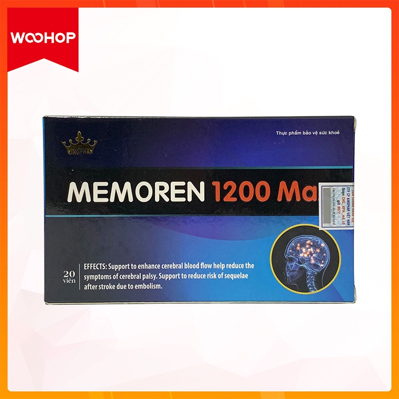 Woohop MEMOREN 1200 MAX – Viên uống hoạt huyết dưỡng não