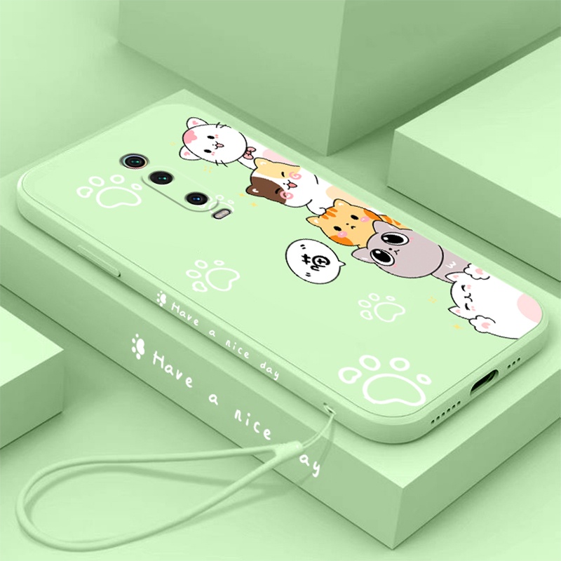 Ốp điện thoại QIANZI TPU silicon kiểu mèo cho Xiaomi 9 Xiaomi 9T PRO Xiaomi 10T 10T PRO Redmi 9T 5plus note5