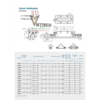 ray trượt vuông HGH15CA