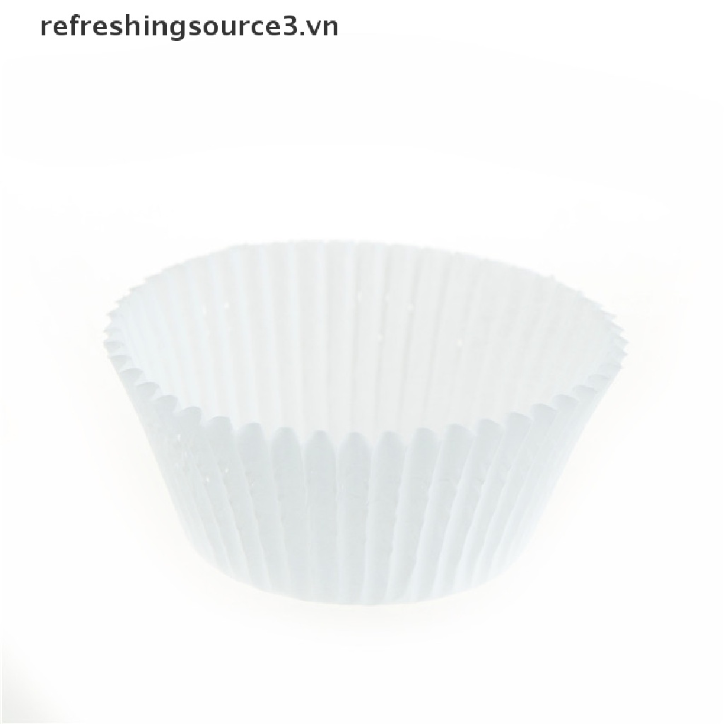 Bộ 100 Vỏ Giấy Trắng Bọc Bánh cupcake Tiện Dụng