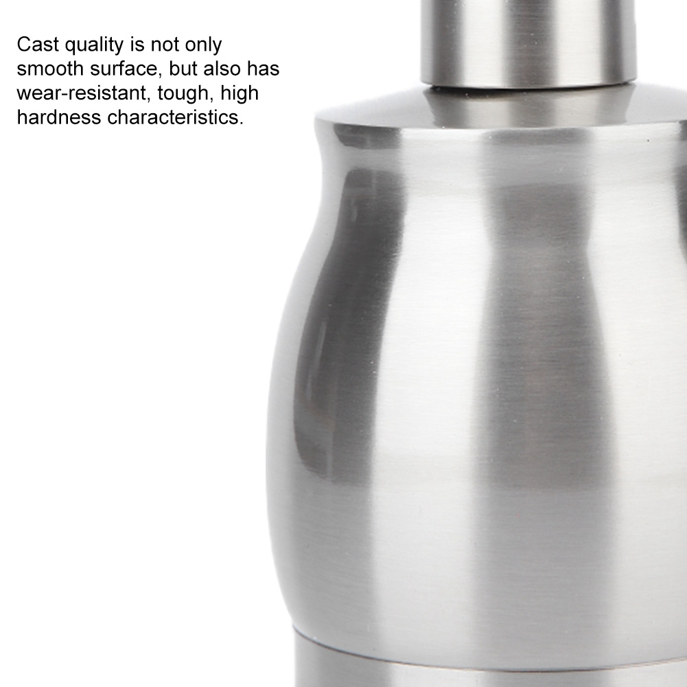 Allinit Multifunctional Bathroom Manual Press-Type Stainless Steel Emulsion Bottle Soap Dispenser 390ml