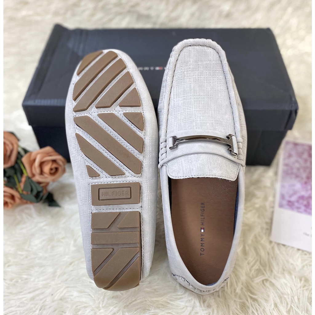 Giày tây lười nam TOMMY HILFIGER Acento Bit Driver - SILVER 040