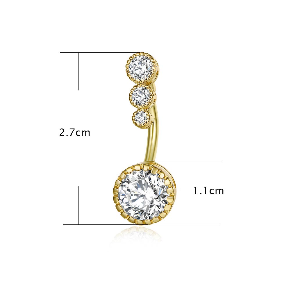 Khuyên Rốn Hình Bông Hoa Đính Đá Sang Trọng Cho Nữ