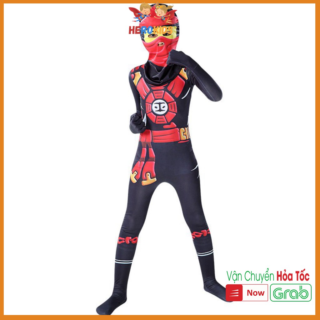 Đồ liền thân Ninja, vải thun cotton co giãn 4 chiều (không kèm mũ) Herokids COSPLAY2016