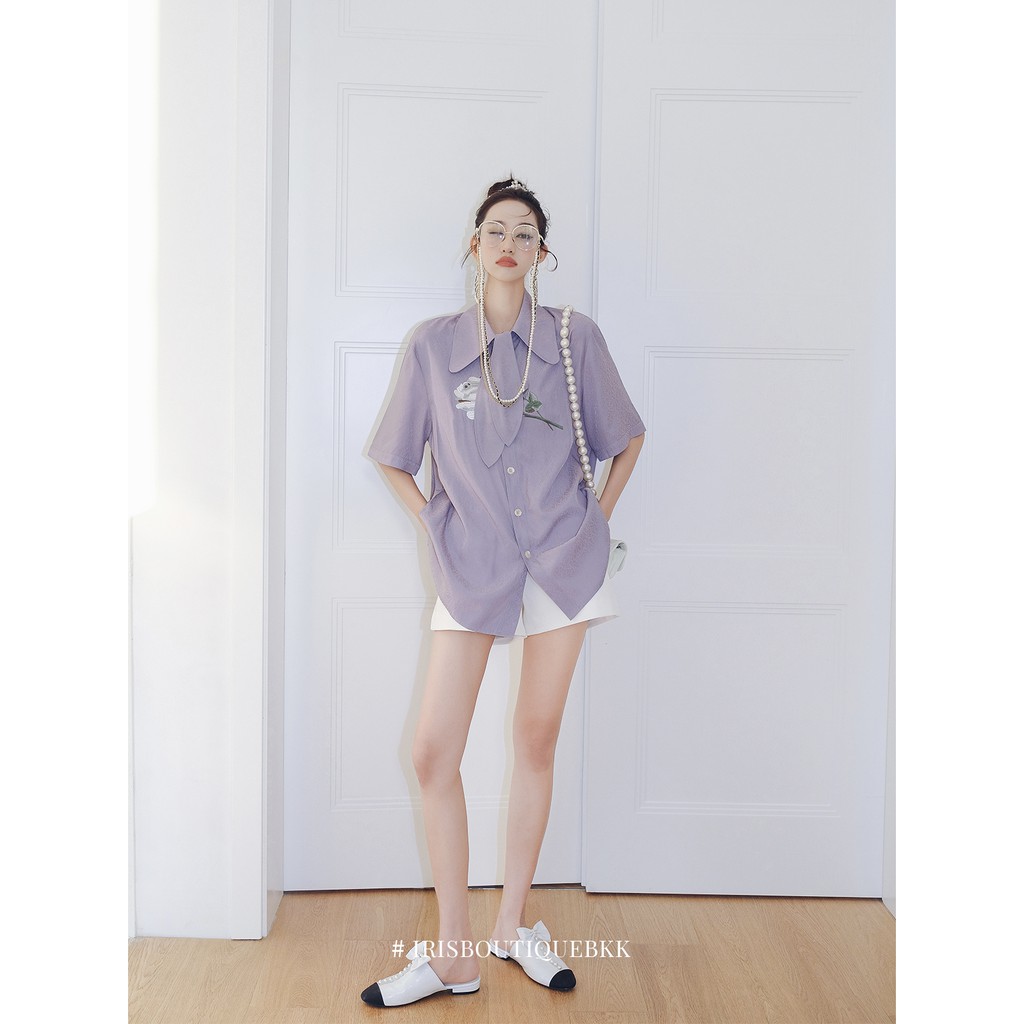 Iris Boutique IS137 22/SS lavender shirt - Áo sơ mi