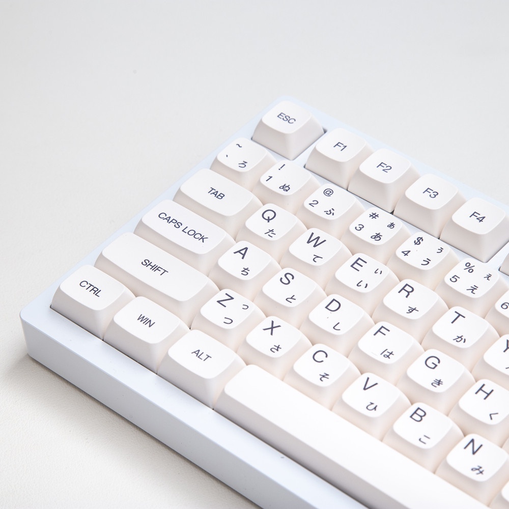 121 phím Minimalist White Keycaps XDA Profile Nhật Bản PBT Dye Sub Bàn phím cơ Keycap