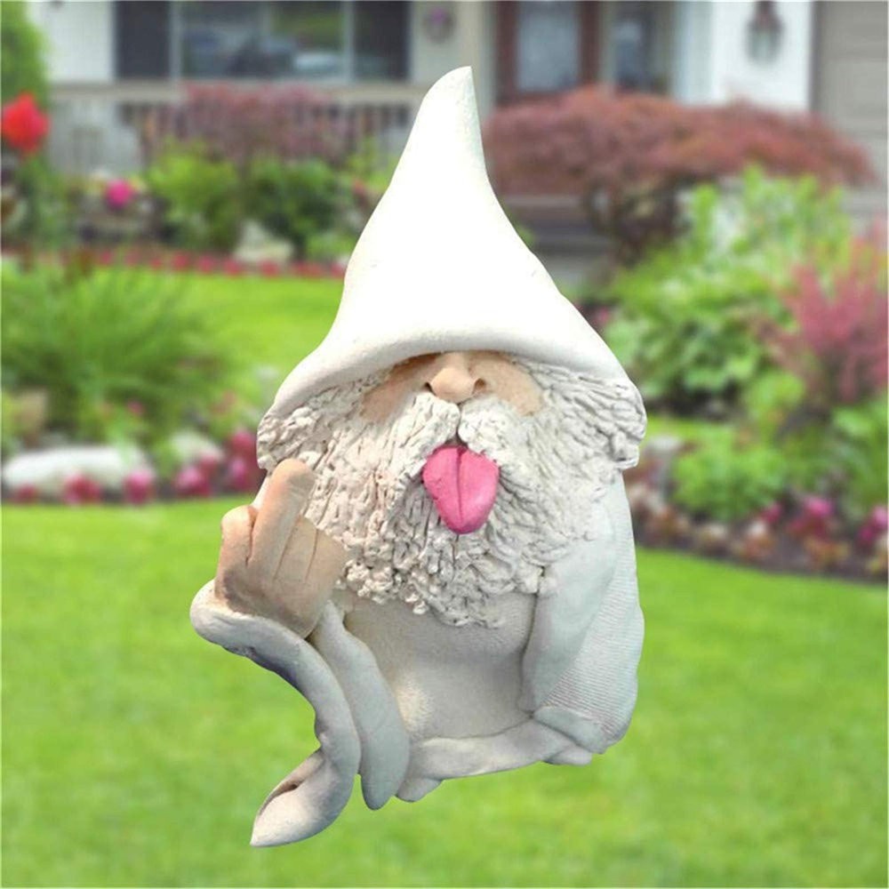 LUCKY Indoor Outdoor Garden Gnomes Home Decor Micro Landscape Dwarf Figurines Gift Funny Elf Decoration Crafts Collectible Ornaments Big Tongue Elves Funny Statue