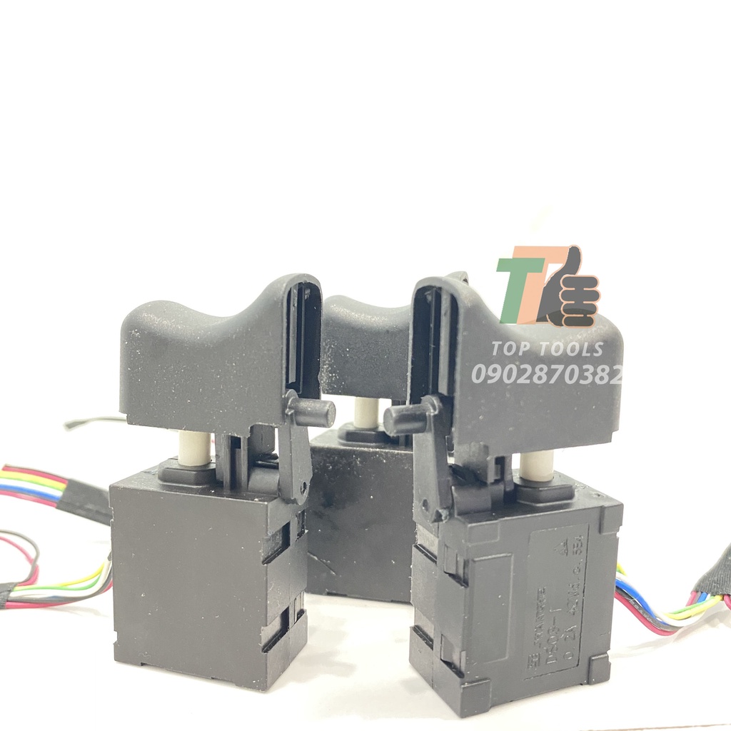 Công tắc máy khoan pin, cò máy khoan pin, máy siết bulong có điều tốc có gắn đèn led