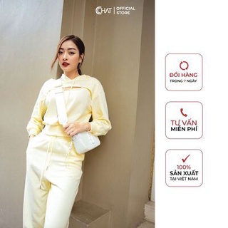 Bộ thể thao áo cutout quần bom Cchat