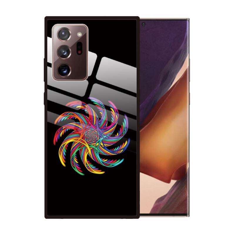 Ốp điện thoại kính cường lực họa tiết hoạt hình chống trầy cho SAMSUNG Galaxy Note 20 Ultra Note10 9 S21 Ultra S10 5G S10E S8 Plus