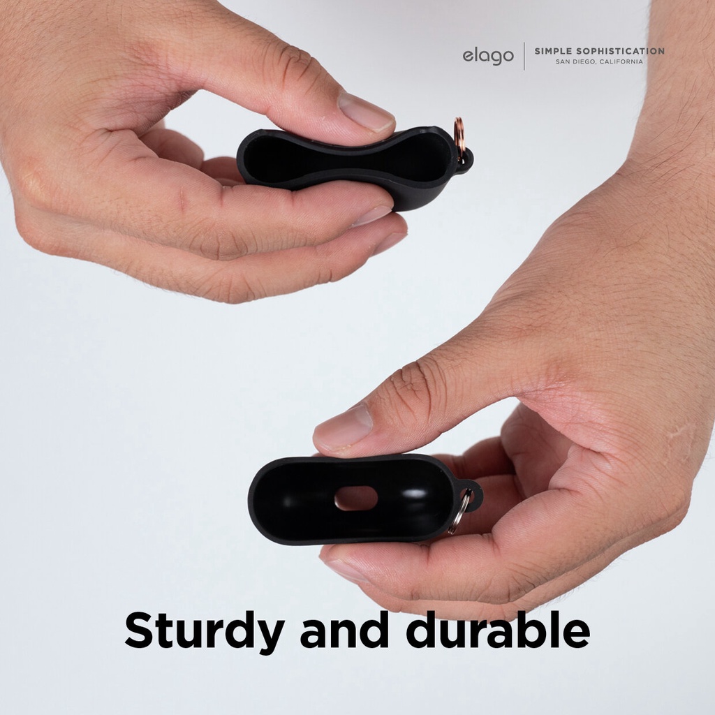 [Mã SKAMSALE03 giảm 10% đơn 200k] Vỏ Case AirPods 3 Elago Liquid Hybrid Hang Silicone - Hỗ trợ sạc không dây