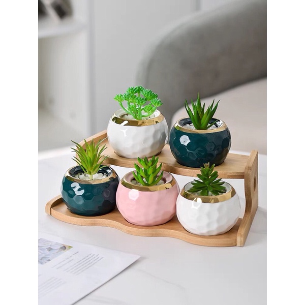 Kệ hoa nhiều tầng để bàn, bệ cửa sổ ban công phòng khách văn phòng chậu hoa kệ lưu trữ trang trí