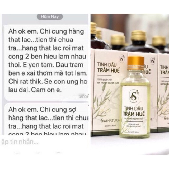 Tinh dầu tràm Huế nguyên chất [𝑭𝒓𝒆𝒆𝒔𝒉𝒊𝒑] Sam Natural 50ml - tinh chất từ cây tràm gió, đuổi muỗi và giữ ấm