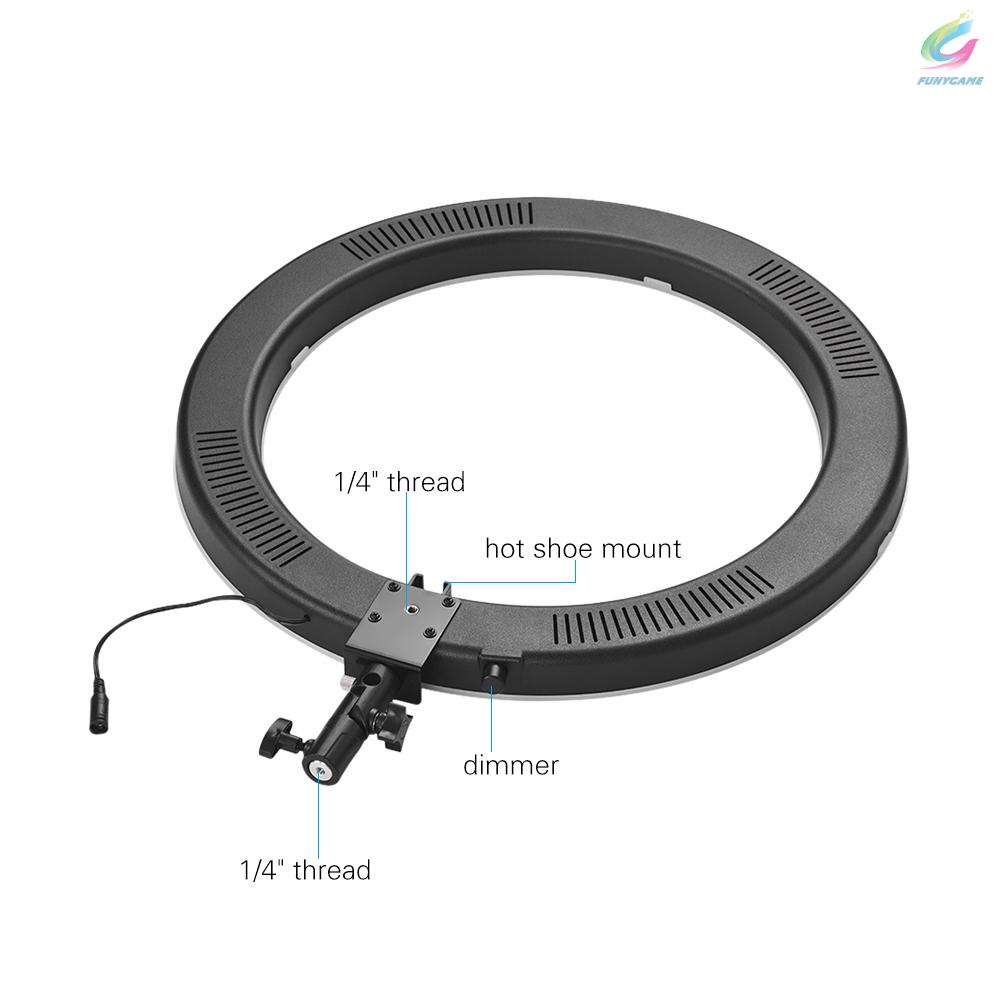 FY 18inch LED Ring Light 5600K 60W Dimmable Camera Photo Video Lighting Kit with Tabletop Stand/ Phone Clamp/ Ball Head for iPhone X 8 7 Smartphone for Canon Nikon Sony DSLR