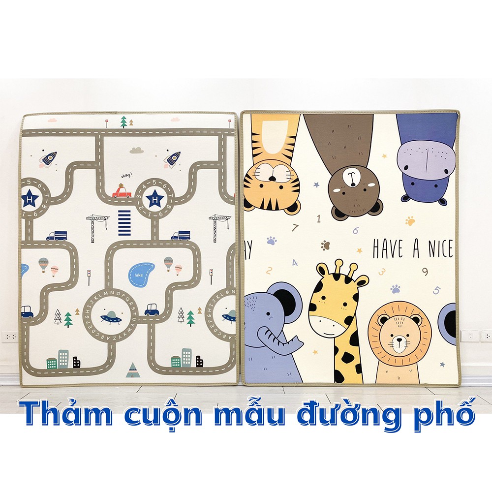 [Haobaby shop] Thảm Chơi cho bé Umoo xốp XPE - Dày 1,5cm, Cuộn Tròn, Không Mùi, Không Thấm Nước