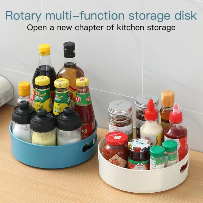 Khay Đựng Trái Cây / Mỹ Phẩm Xoay 360 Độ Đa Năng Tiện Dụng Cho Văn Phòng