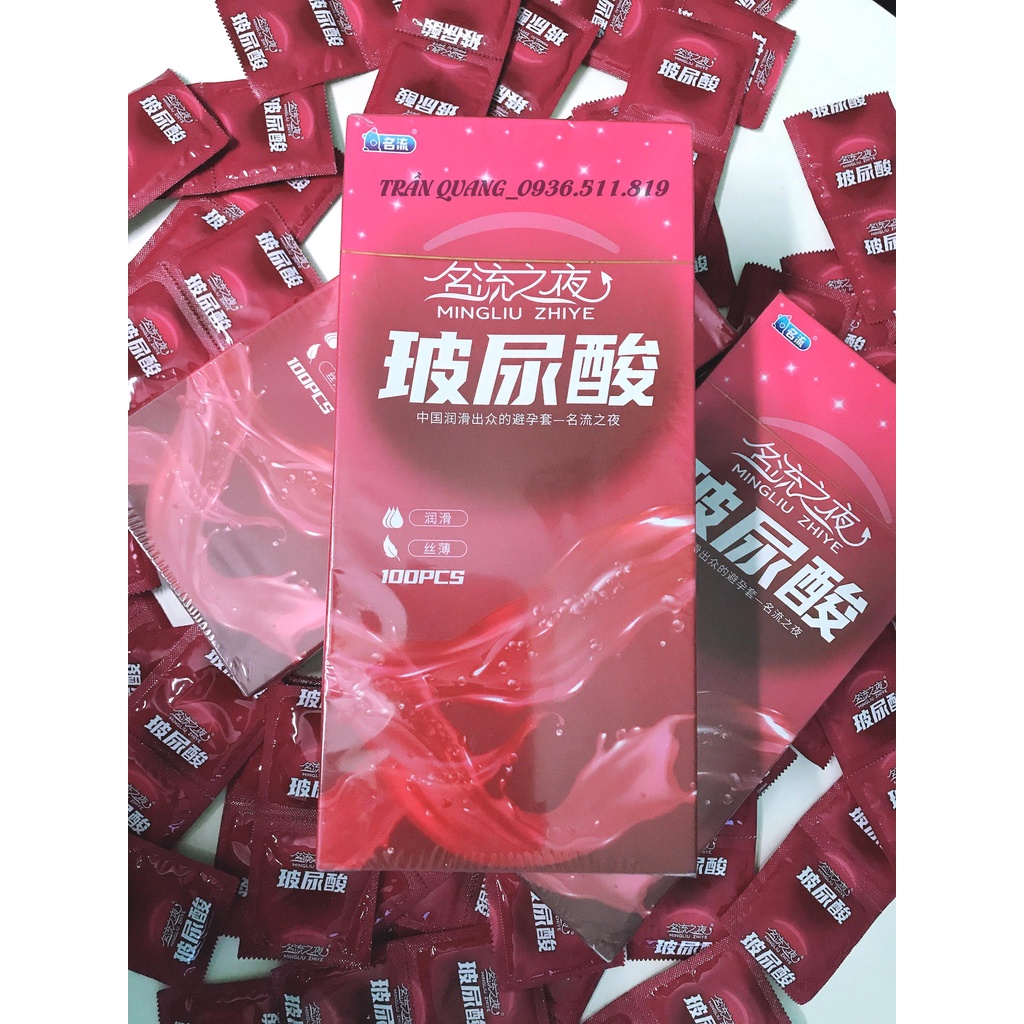 Bao cao su ML đỏ nước 52mm _Hộp 100 chiếc_Hàng nội địa Trung