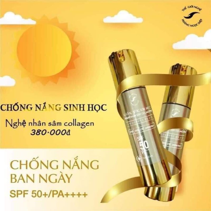 CHỐNG NẮNG SINH HỌC NGHỆ NHÂN SÂM COLLAGEN - HOÀNG NGỌC DIỆP