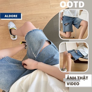 Quần jean lửng form ống rộng jean ngố bò phong cách học sinh Ullzzang MST4R