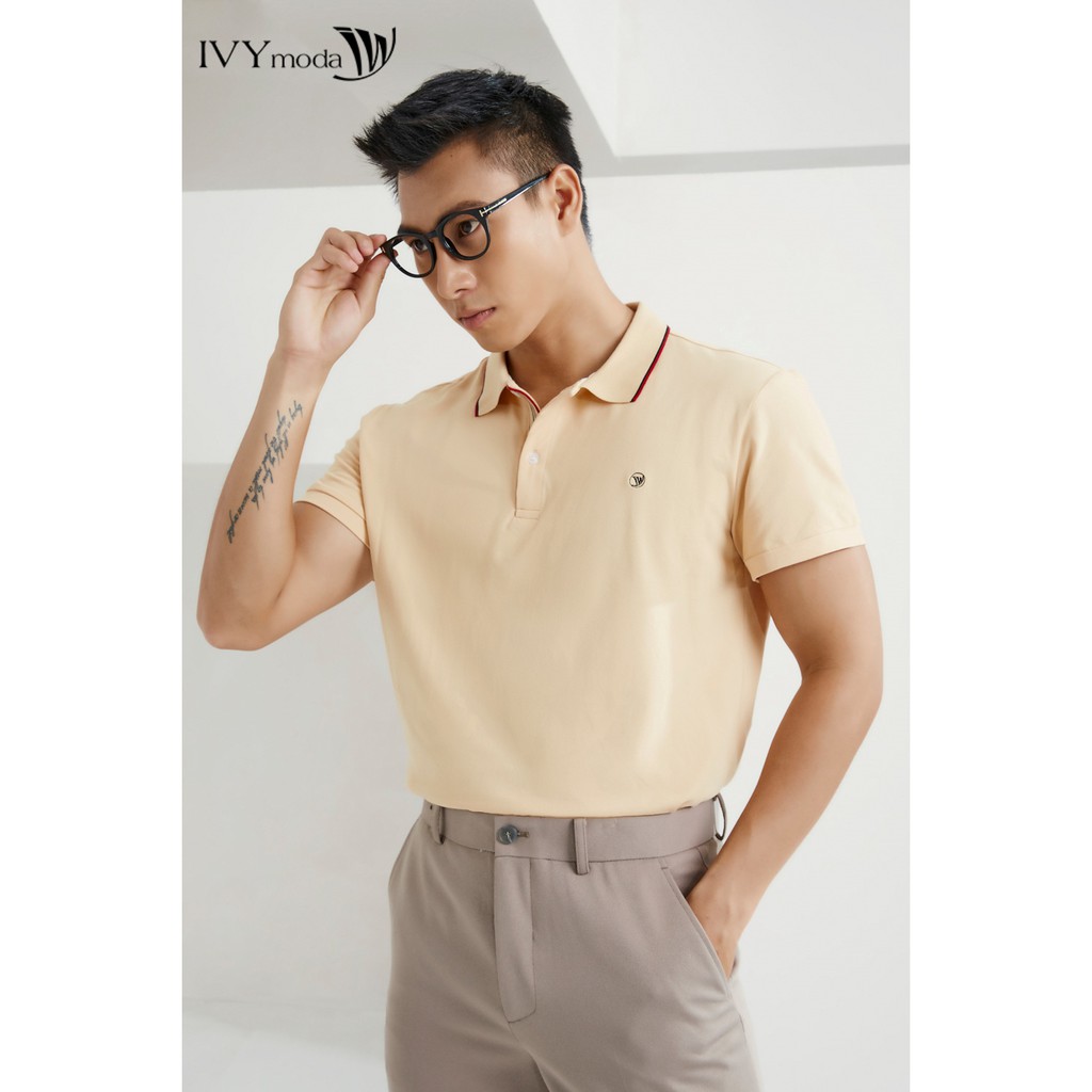 [NHẬP WABRTL5 GIẢM 10% TỐI ĐA 50K ĐH 250K ]Áo polo nam viền màu IVY moda MS 57E2998
