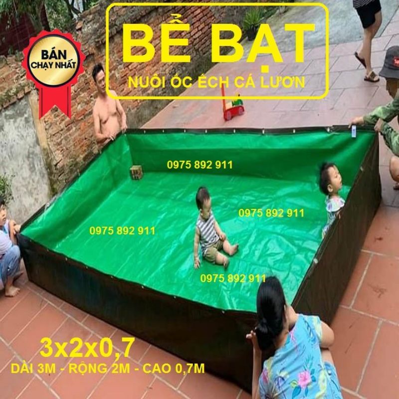 BỂ BẠT NUÔI ỐC ẾCH ,CÁ, LƯƠN - LOẠI 3x2x0,7, 4x2x0,7, 5x2x0,7