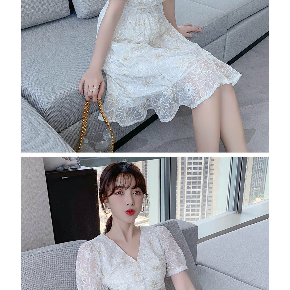 Đầm Hoa Thiết Kế Dáng Xòe Độc Đáo 🍁 𝓜𝓪̂̃𝓾 𝓗𝓞𝓣 🍁 Mang Phong Cách Thanh Lịch, Mới Lạ Dành Cho Nữ 2021 | BigBuy360 - bigbuy360.vn