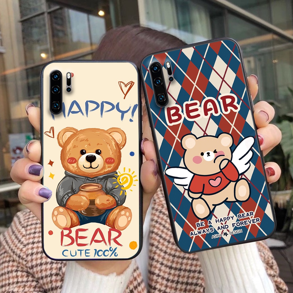 Ốp lưng Huawei P30 / P30 Pro in hình cute, chú gấu tinh nghịch siêu chất siêu rẻ