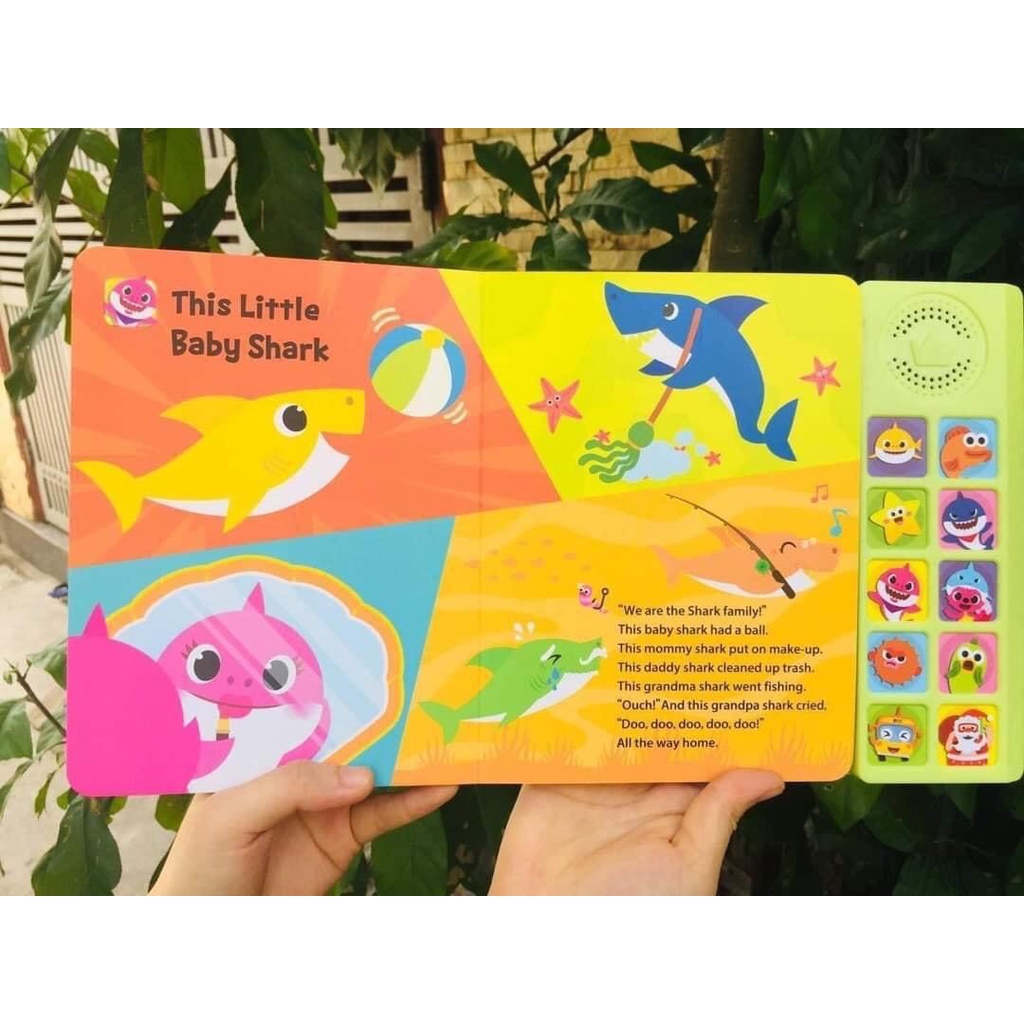 [Hàng chính hãng Hàn Quốc] BABY SHARK SOUND BOOK sách tương tác âm thanh