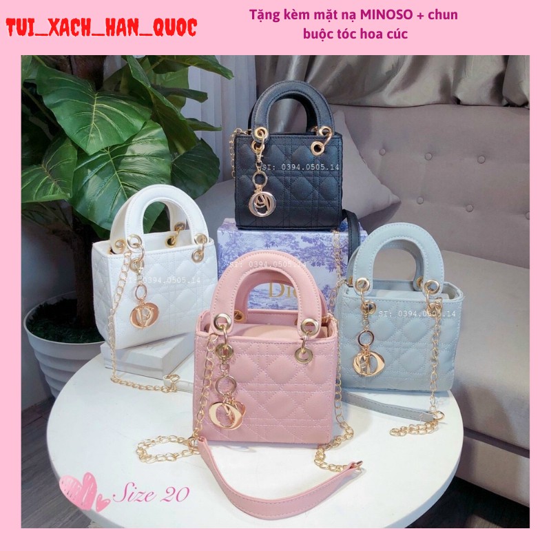 Túi Đeo Chéo Nữ ♥️ FREESHIP ♥️ Túi Nữ Lady Vuông Trần Trám HQ130