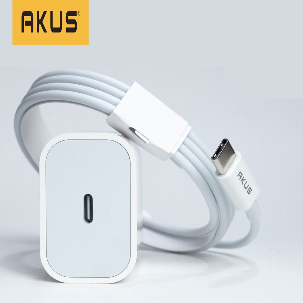 Combo sạc nhanh iphone Akus 20w - CB20W - HÀNG CHÍNH HÃNG BẢO HÀNH 12 THÁNG - Akus