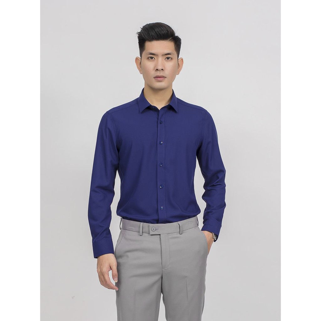 Áo sơ mi nam dài tay ARISTINO dáng Slim fit ôm vừa vặn, họa tiết sọc dobby nam tính, chất liệu mềm nhẹ - ALS08809