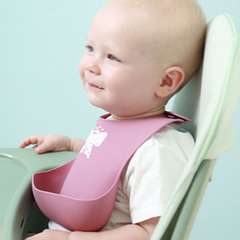 Set 2 Yếm Ăn Silicone Cấp Thực Phẩm Chống Nước Cho Bé Sơ Sinh