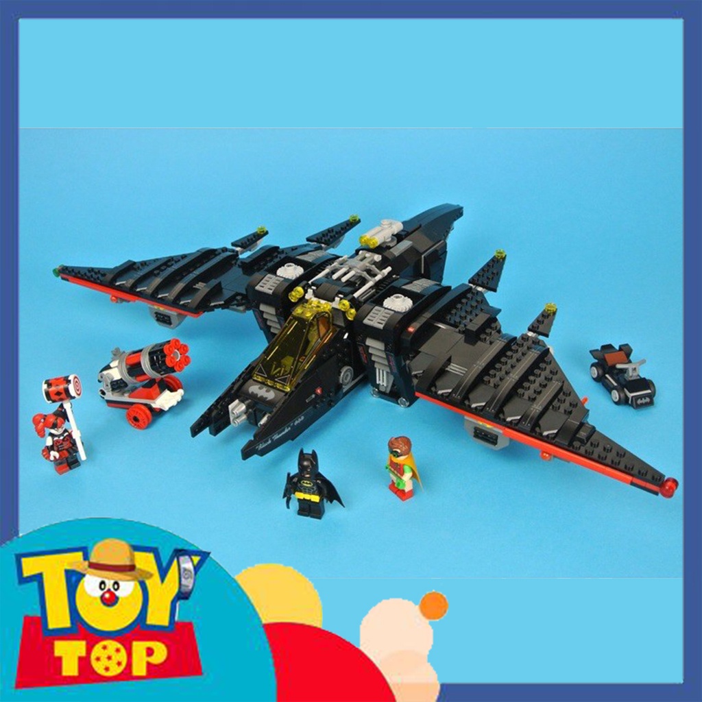 Đồ chơi lắp ráp máy bay ghép phi thuyền Batwing của người dơi Batman xếp hình Bla 10739 Lpin 07080 mô phỏng 70916