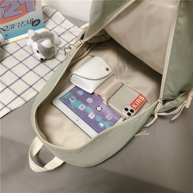 Ba lô đi học Prettyzys 14 inch thời trang phong cách Hàn Quốc 2021 cho nữ