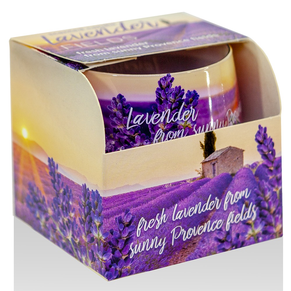 Ly nến thơm tinh dầu Bartek Lavender Fields 100g QT04968 - cánh đồng oải hương, nến trang trí (giao mẫu ngẫu nhiên)