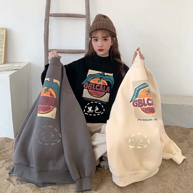 HÀNG CÓ SẴN áo sweater nữ xinh hàng taobao chất nỉ trơn dày dặn | BigBuy360 - bigbuy360.vn