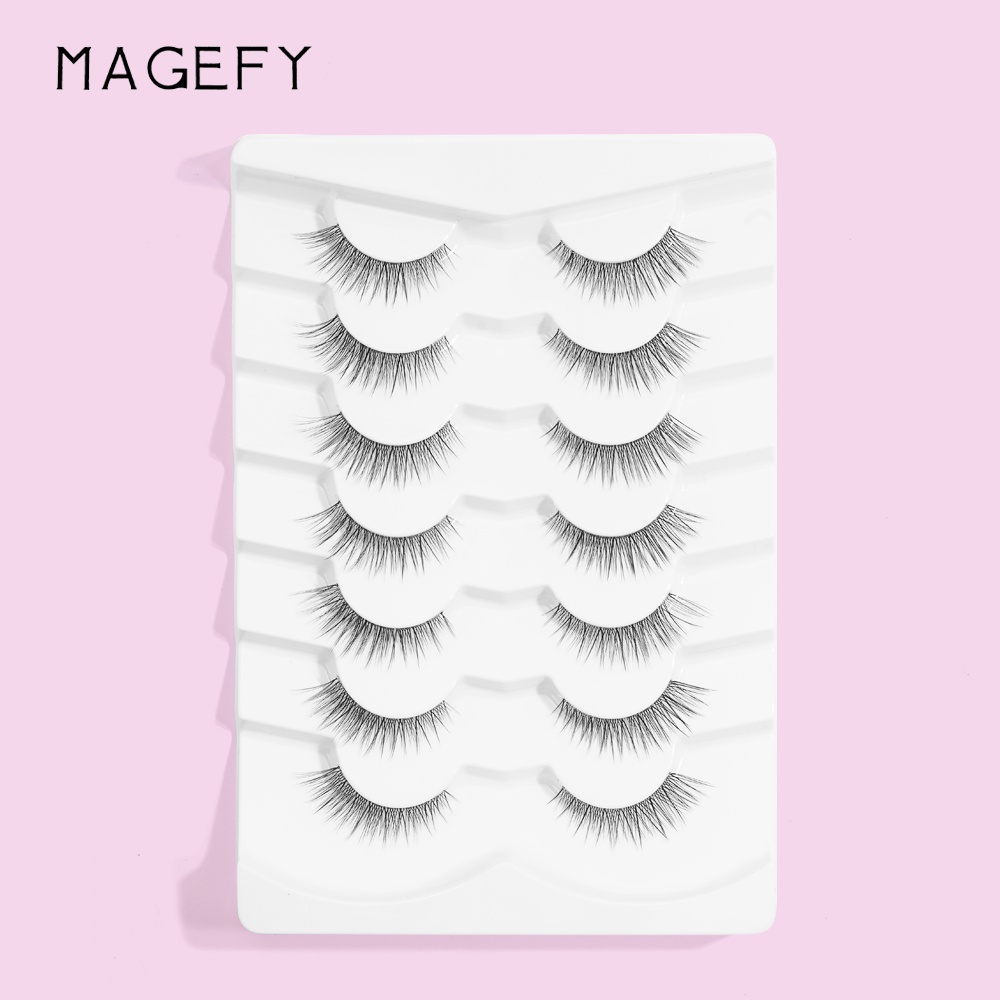 Set 7 cặp lông mi giả 3D MAGEFY dài và dày tự nhiên làm thủ công